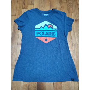 Women's Polaris Hexagonal Logo T-Shirt - Frosty Blue Size Small